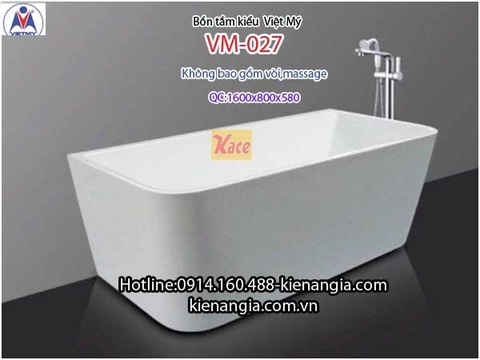 Bồn tắm kiểu hình chữ nhật Việt Mỹ VM027