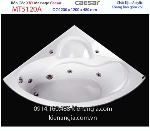 Bồn tắm massage góc xây 12 mét Caesar-MT5120A