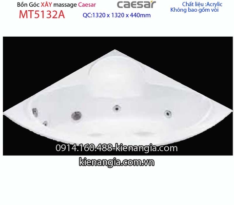 Bồn tắm massage góc xây 132 mét Caesar-MT5132A