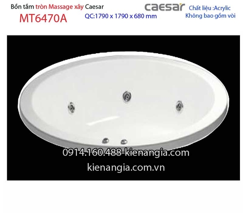 Bồn tắm massage trònbồn xây acrylic  Caesar-MT6470A