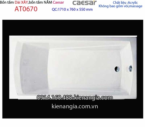 Bồn tắm xây dài 17 mét Caesar-AT0670