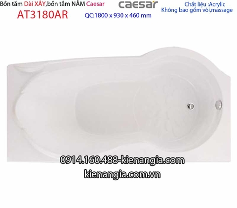 Bồn tắm xây dài 18 mét Caesar-AT3180AR
