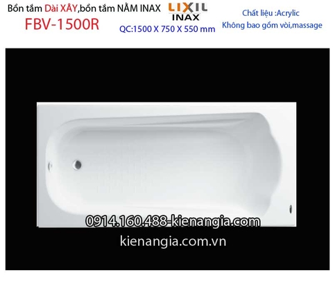 Bồn xây Inaxbồn dài acrylic 15m INAX FBV-1500R