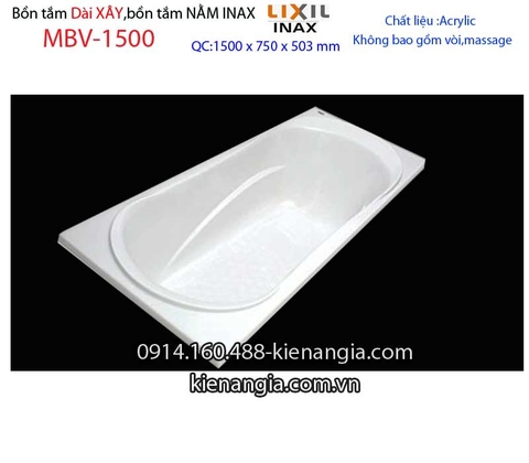 Bồn xây Inaxbồn dài acrylic 15m INAX-MBV-1500