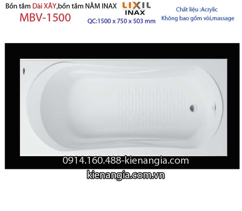 Bồn xây Inaxbồn dài acrylic 15m INAX-MBV-1500