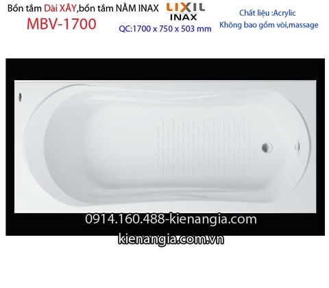 Bồn xây Inaxbồn dài acrylic 17m INAX MBV-1700