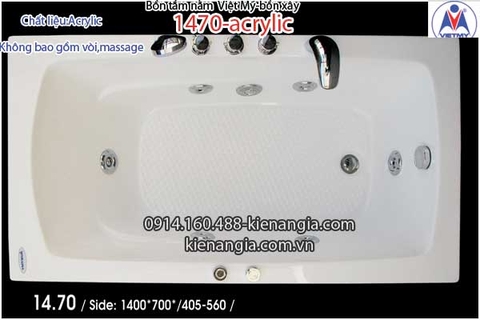 Bồn xâybồn nằm xây nhỏ Việt Mỹ Acrylic-1470