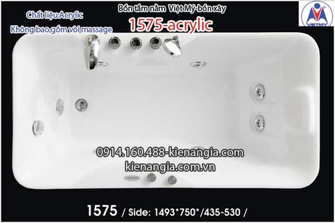 Bồn xâybồn nằm xây nhỏ Việt Mỹ Acrylic-1575