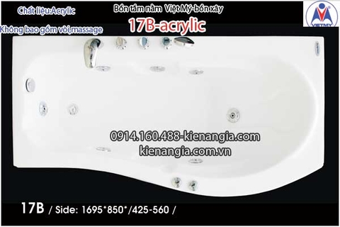 Bồn xâybồn tắm dài 17m Việt Mỹ Acrylic-17B