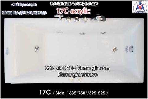 Bồn xâybồn tắm dài 17m Việt Mỹ Acrylic-17C