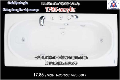 Bồn xâybồn tắm nằm 17m Việt Mỹ Acrylic-1785