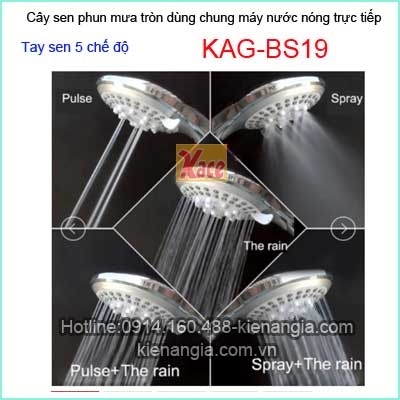 Cây sen phun mưa máy nước nóng KAG-BS19