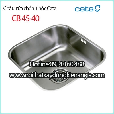 Chậu rửa chén 1 hộc Cata vuông âm bàn CB 45-40