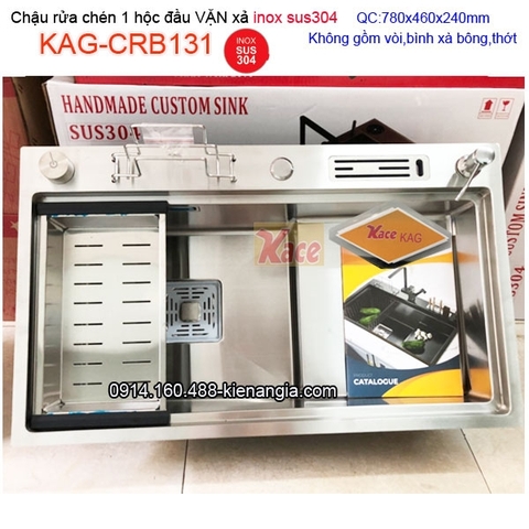 Chậu rửa chén đầu vặn xả đa năng 78x46cm KAG-CRB131