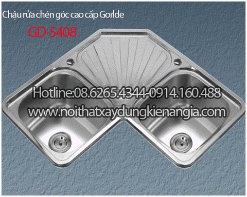 Chậu rửa chén góc 90x90 x23cm GORLDE GD 5408