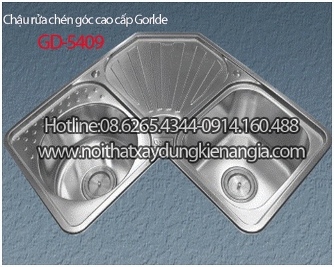 Chậu rửa chén góc 90x90 x23cm GORLDE GD 5409