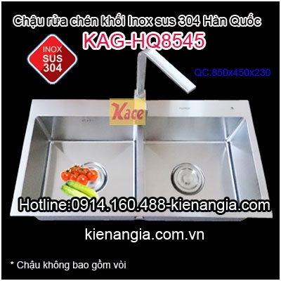 Chậu rửa chén inox sus304 đúc 1 khối KAG-HQ8545