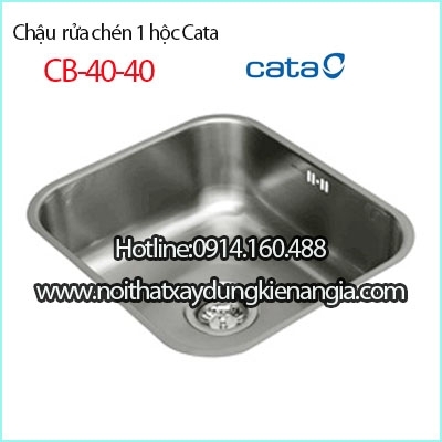 Chậu rửa vuông 1 hộc Cata âm bàn CB-40-40