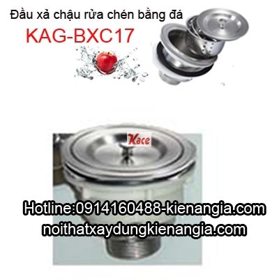 Đầu xả inox chậu rửa bằng đá KAG-BXC17