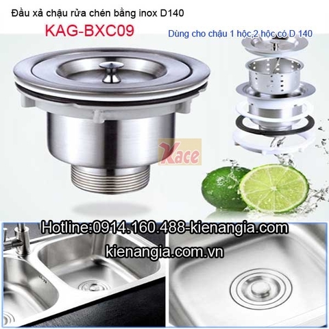 Đầu xả Inox chậu rửa chén KAG-BXC09