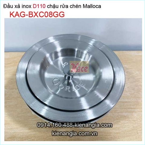 Đầu xả inox SUS304 chậu rửa chén Gorlde tốt D110 KAG-BXC08GG