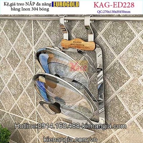 Giá treo nắp nồi bằng inox EUROGOLD KAG-ED228