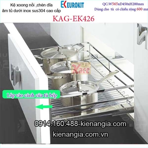 Kệ âm tủ EUROKIT 60cm KAG-EK426, khuyến mãi phí lắp đặt TPHCM