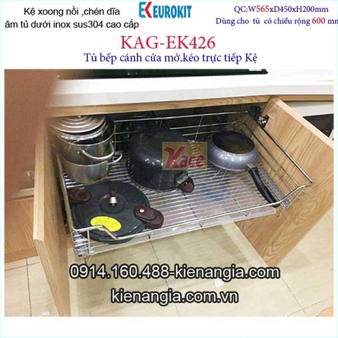Kệ âm tủ EUROKIT 60cm KAG-EK426, khuyến mãi phí lắp đặt TPHCM