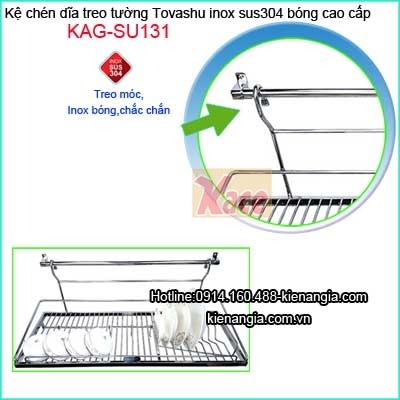 Kệ chén bát cao cấp 70cm Tovashu bếp kính cường lực KAG-SU131