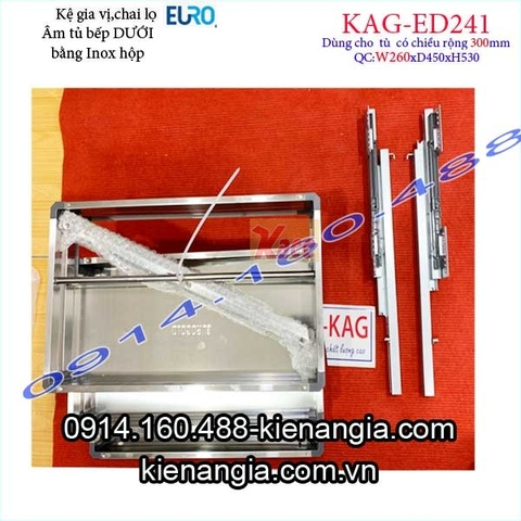Kệ gia vị chai lọ inox hộp tủ 300 EUROGOLD-KAG-ED241