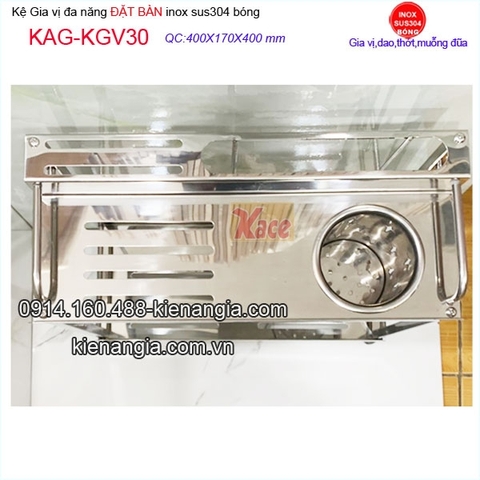 Kệ gia vi dao,thớt,ống đũa đặt bàn inox 304 KAG-KGV30