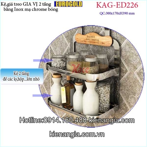 Kệ treo gia vị 2 tầng EUROGOLD KAG-ED226