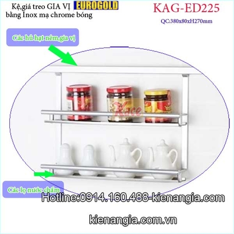 Kệ treo gia vị bằng INOX EUROGOLD KAG-ED225