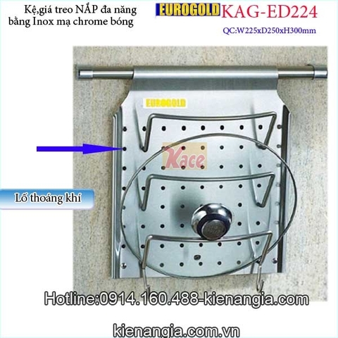 Kệ treo nắp nồi bằng inox EUROGOLD KAG-ED224