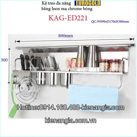 Kệ treo vật dụng nhà bếp đa năng 900 EUROGOLDKAG-ED221