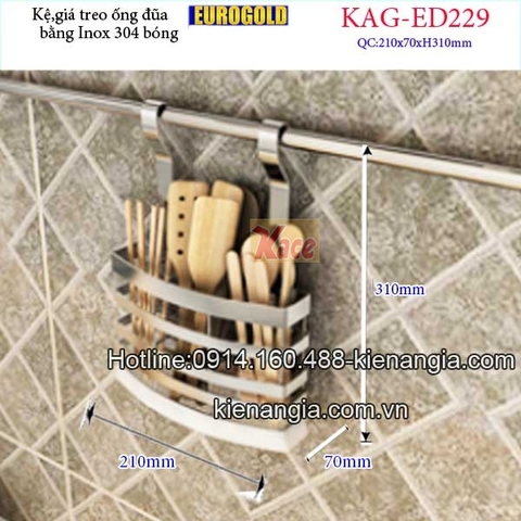 Kệ treo,giá treo ống đũa inox EUROGOLD KAG-ED229