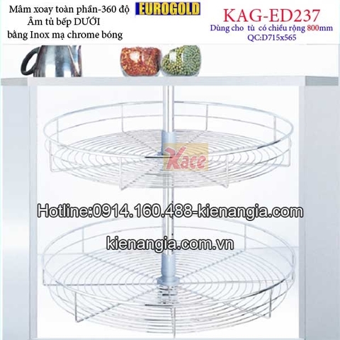 Kệ xoay toàn phần tủ bếp 800 EUROGOLD-KAG-ED237