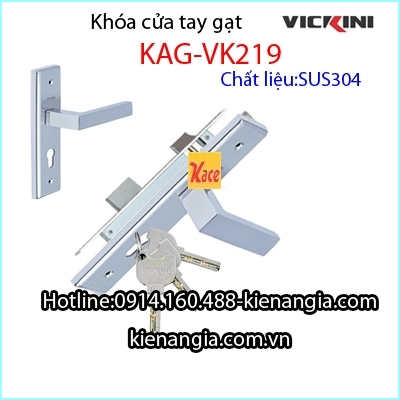 Khóa cửa phòng tay gạt sus 304 VICKINI KAG-VK219