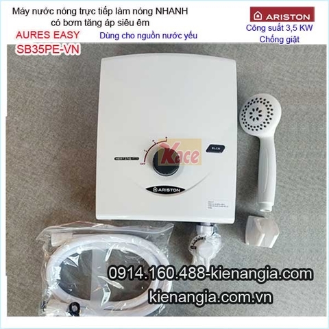 Máy nước nóng bơm siêu êm ARISTON-AURES-EASY KAG-SB35PE-VN