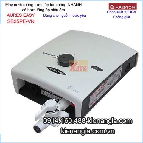 Máy nước nóng bơm siêu êm ARISTON-AURES-EASY KAG-SB35PE-VN
