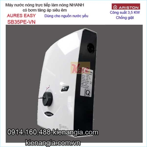 Máy nước nóng bơm siêu êm ARISTON-AURES-EASY KAG-SB35PE-VN