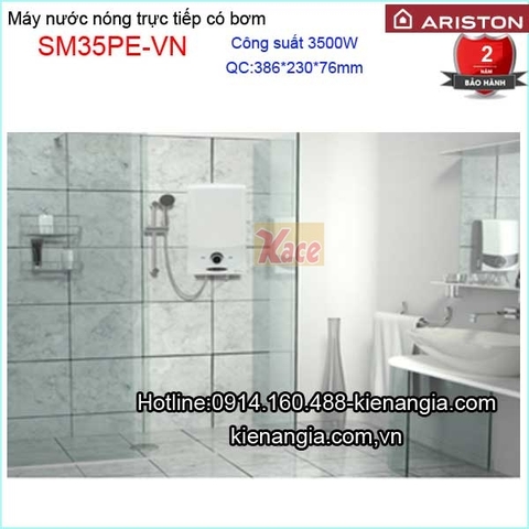 Máy nước nóng bơm siêu êm chống giật Ariston KAG- SM35PE-VN