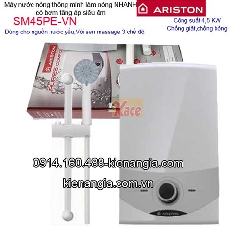 Máy nước nóng có bơm siêu êm Ariston KAG-SM45PE-VN