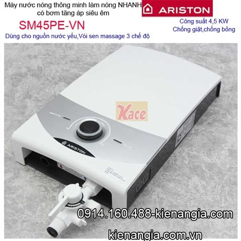 Máy nước nóng có bơm siêu êm Ariston KAG-SM45PE-VN