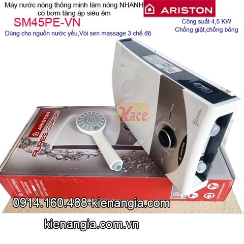 Máy nước nóng có bơm siêu êm Ariston KAG-SM45PE-VN