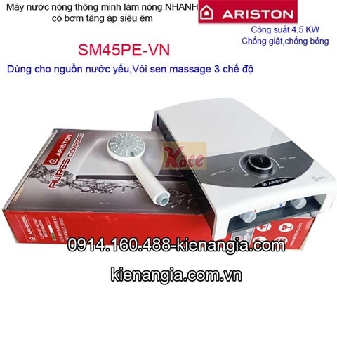 Máy nước nóng có bơm siêu êm Ariston KAG-SM45PE-VN