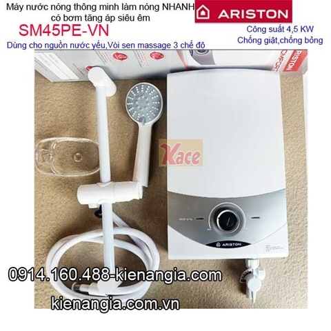 Máy nước nóng có bơm siêu êm Ariston KAG-SM45PE-VN