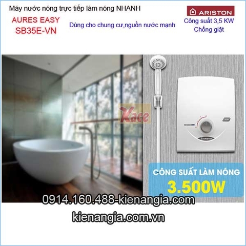 Máy nước nóng không bơm Ariston AURES EASY KAG-SB35E-VN