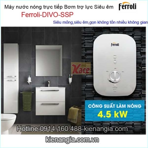 Máy nước nóng trực tiếp có bơm Ferroli KAG-DIVO-SSP 4.5S
