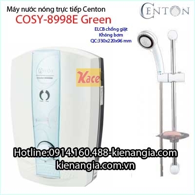 Máy nước nóng trực tiếp không bơm Centon COSY KAG-8998E Green